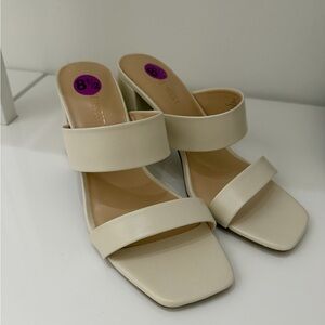 Brand new cream block heels
